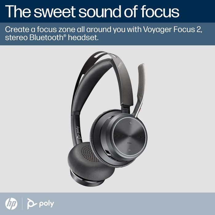 HP Voyager Focus 2 Microsoft Teams Certified USB-C-C Headset +USB-C/A Adapter +Charging Stand 1 HP Voyager Focus 2 Microsoft Teams Certified USB-C-C Headset +USB-C/A Adapter +Charging Stand 1