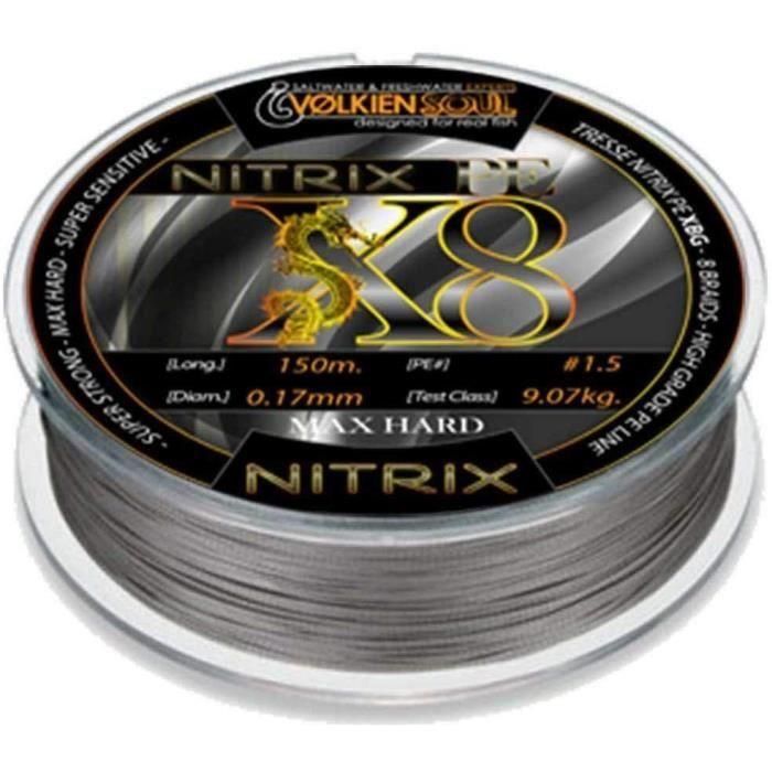 VOLKIEN Soul - ALAMBRE TRENZADO PE X8 - 150M - 0.17mm - 9.07kg - 20lbs - 8 hebras 1 VOLKIEN Soul - ALAMBRE TRENZADO PE X8 - 150M - 0.17mm - 9.07kg - 20lbs - 8 hebras 1