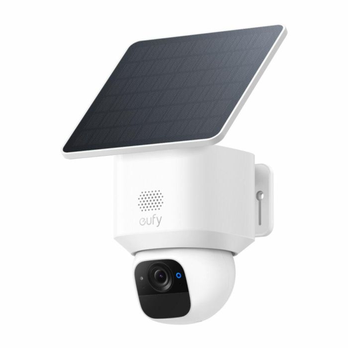 Eufy SoloCam E30 Cámara de Seguridad IP Exterior 2048x1080 Inalámbrica WiFi Visión Nocturna IR, 360° Panorámica, Audio 2 Vías, Batería Solar, IP65, Blanco