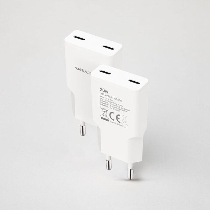 Cargador de Pared NANOCABLE 10.10.2023 Blanco 20 W 3