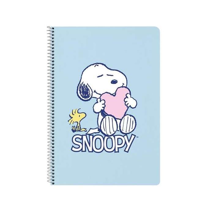 Cuaderno Espiral Safta Tapa Extradura Folio 80 Hojas Cuadro 4 mm 60 gr Snoopy Love Cuaderno Espiral Safta Tapa Extradura Folio 80 Hojas Cuadro 4 mm 60 gr Snoopy Love