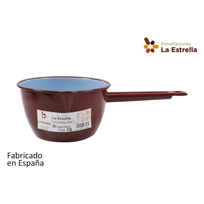 Cazo Pico 16 cm - 1.7L Teja - La Estrella (6 Unidades) Cazo Pico 16 cm - 1.7L Teja - La Estrella (6 Unidades)