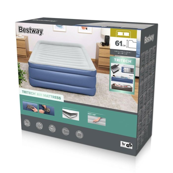 Bestway Cama Doble con Motor 203x152x61 cm Hinchable y Camping 67690 2 Bestway Cama Doble con Motor 203x152x61 cm Hinchable y Camping 67690 2
