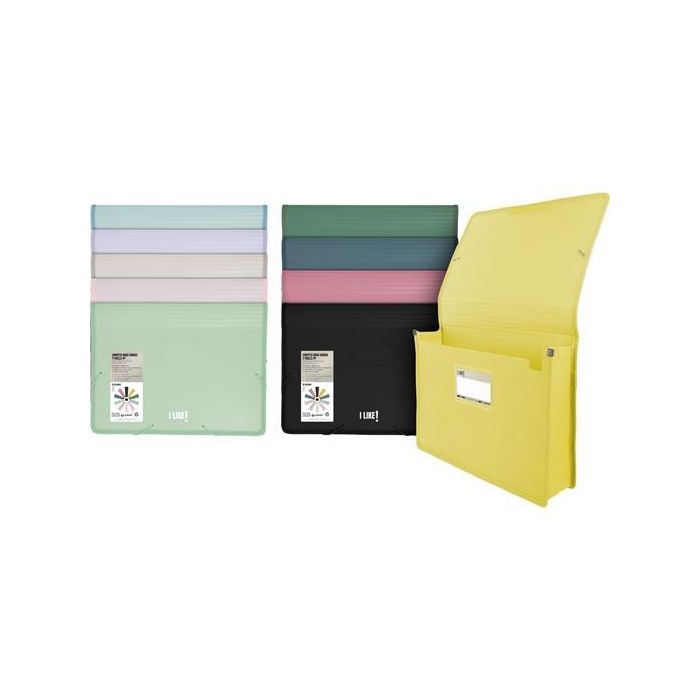 Grafoplás Carpeta Maxi Con Gomas Y Fuelle A4+ Pp Semirígido Opaco I Like3 Colores Surtidos