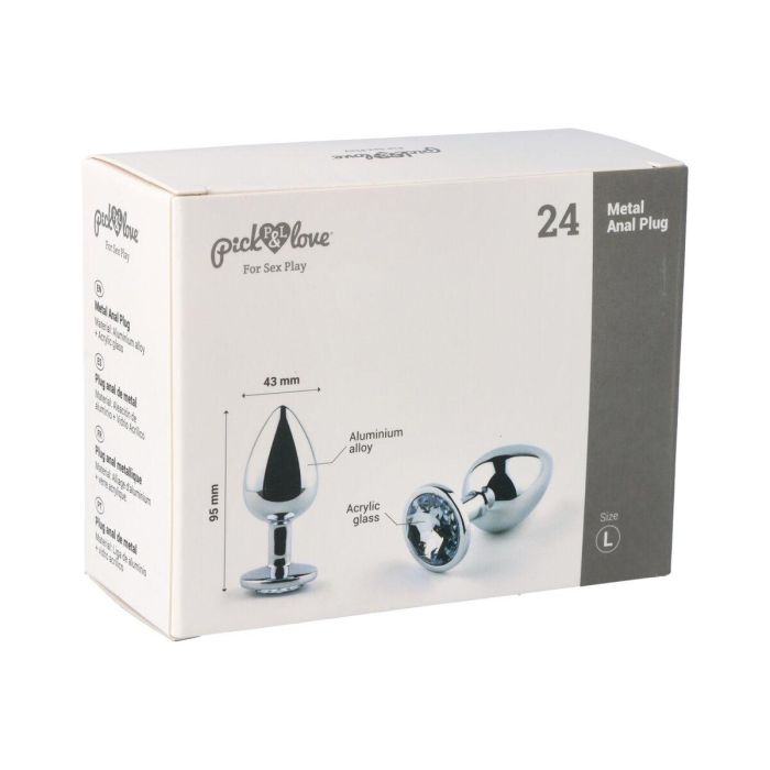Plug Anal Pick&Love Nº 24 Plateado (9,5 cm) 3