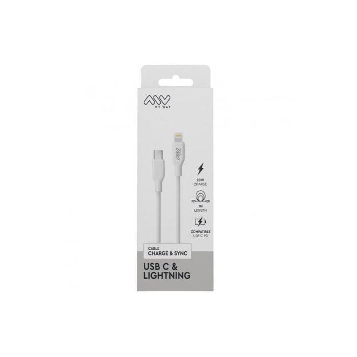 Cable USB 2.0 Tipo-C Lightning Myway MWUSC0023/ USB Tipo-C Macho - Lightning Macho/ 1m/ Blanco 2