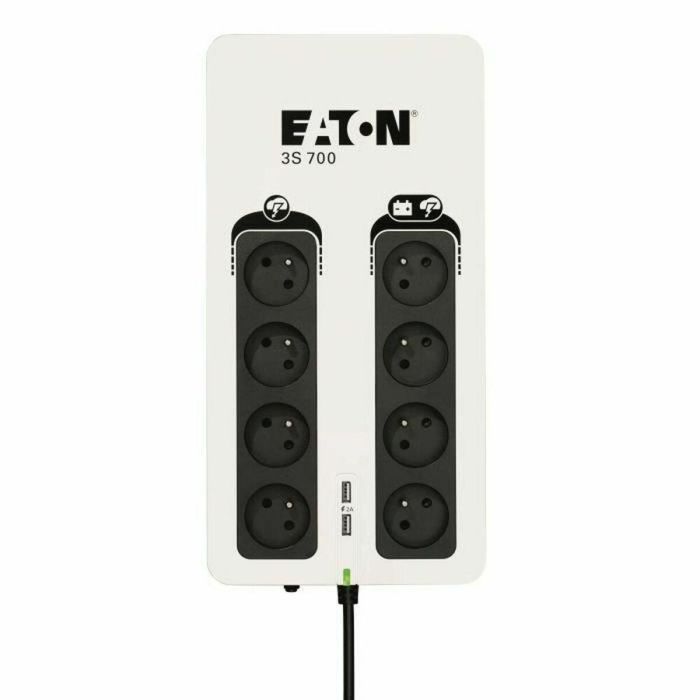 Eaton 3S 700 FR Inversor UPS Offline 700VA / 420W con Enchufes Tipo FR y Puerto USB Eaton 3S 700 FR Inversor UPS Offline 700VA / 420W con Enchufes Tipo FR y Puerto USB
