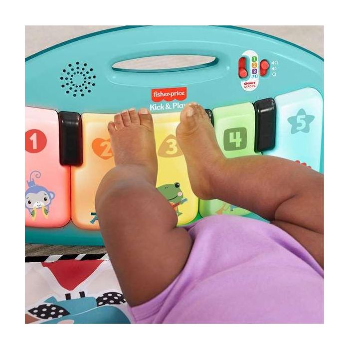 Alfombra manta actividades fisher-price kick & play con piano, luces y sonidos 5 Alfombra manta actividades fisher-price kick & play con piano, luces y sonidos 5