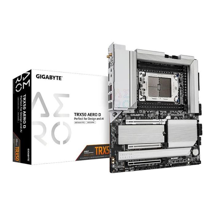 Gigabyte TRX50 AERO D Placa base Socket sTR5 DDR5 E-ATX compatible AMD Ryzen Threadripper 9000 Series Gigabyte TRX50 AERO D Placa base Socket sTR5 DDR5 E-ATX compatible AMD Ryzen Threadripper 9000 Series