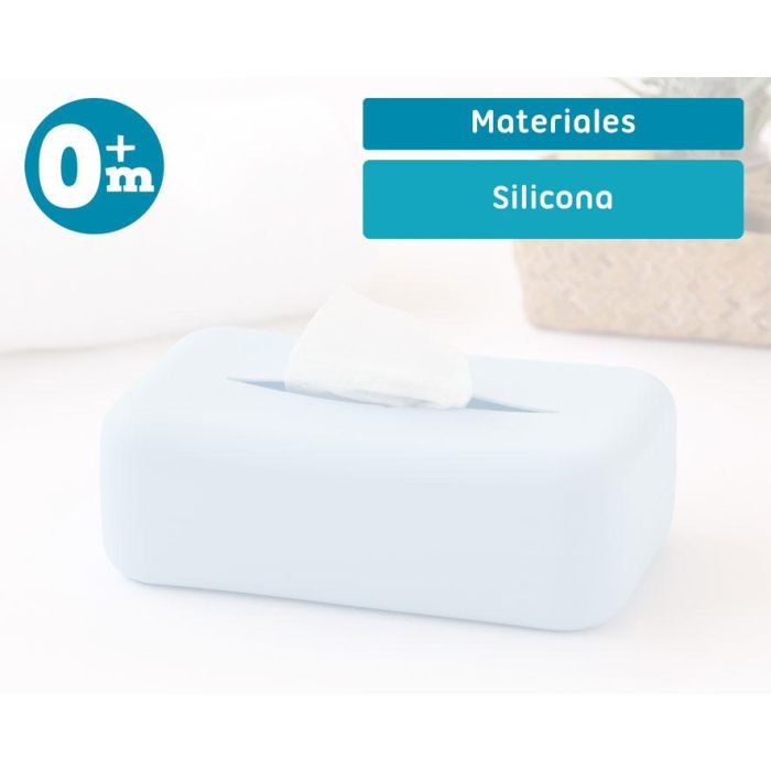 Kiokids Porta Toallitas de Silicona Azul para Bebés 0+ Meses - Dispensador Recargable, Acceso Superior e Inferior para Toallitas Húmedas 3 Kiokids Porta Toallitas de Silicona Azul para Bebés 0+ Meses - Dispensador Recargable, Acceso Superior e Inferior para Toallitas Húmedas 3