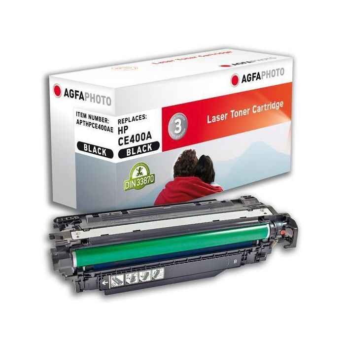 AgfaPhoto Tóner Láser Compatible CE400A para HP Color LaserJet 5500 / 5550 Series