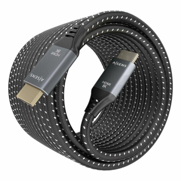 AISENS - CABLE HDMI V2.1 ULTRA ALTA VELOCIDAD / HEC 8K@60HZ 48GBPS, A/M-A/M, GRIS/NEGRO, 10M 13 AISENS - CABLE HDMI V2.1 ULTRA ALTA VELOCIDAD / HEC 8K@60HZ 48GBPS, A/M-A/M, GRIS/NEGRO, 10M 13
