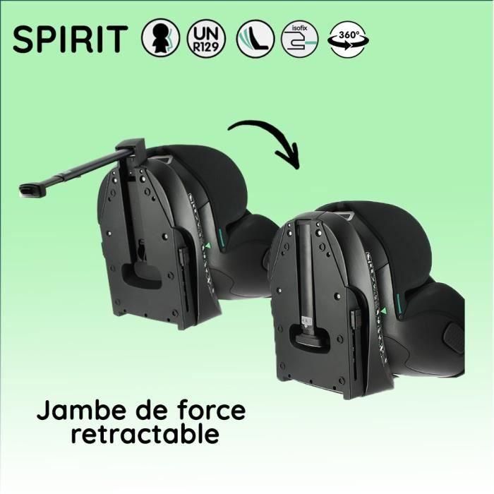 Silla de coche Isofix NANIA SPIRIT 40-150 cm R129 0 a 10 años De espaldas a la marcha 40-105 cm Reposacabezas regulable Reclinable Giratoria Negra 5 Silla de coche Isofix NANIA SPIRIT 40-150 cm R129 0 a 10 años De espaldas a la marcha 40-105 cm Reposacabezas regulable Reclinable Giratoria Negra 5