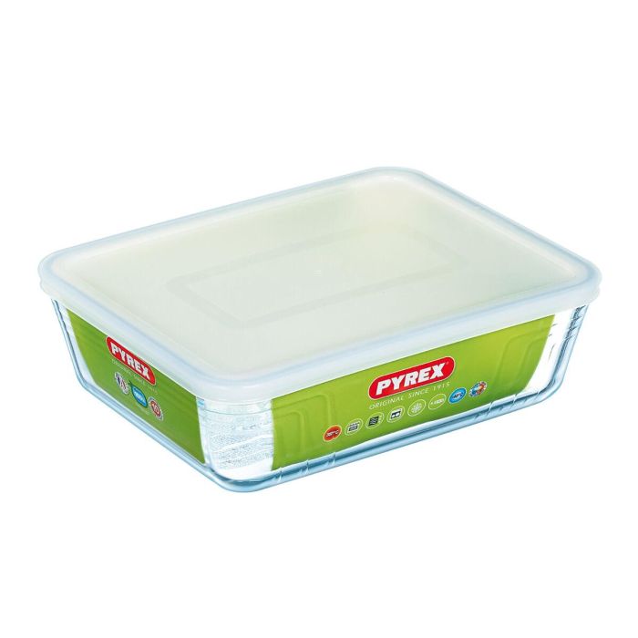 Fiambrera Rectangular con Tapa Pyrex Cook & Freeze 25 x 20 cm Transparente Silicona Vidrio 2,6 L (6 Unidades) 2 Fiambrera Rectangular con Tapa Pyrex Cook & Freeze 25 x 20 cm Transparente Silicona Vidrio 2,6 L (6 Unidades) 2