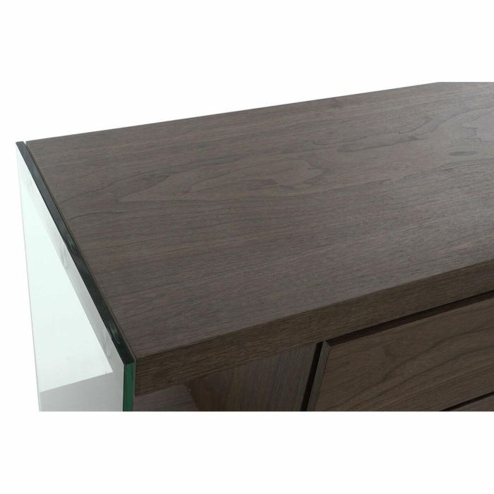 Aparador DKD Home Decor Marrón Transparente Cristal Nogal Madera MDF 160 x 45 x 80 cm 1 Aparador DKD Home Decor Marrón Transparente Cristal Nogal Madera MDF 160 x 45 x 80 cm 1