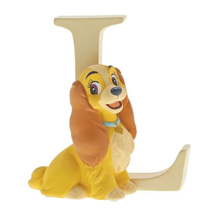 Enesco Figura Disney La Dama y el Vagabundo - Resina de Piedra, 7 cm, Hecho a Mano