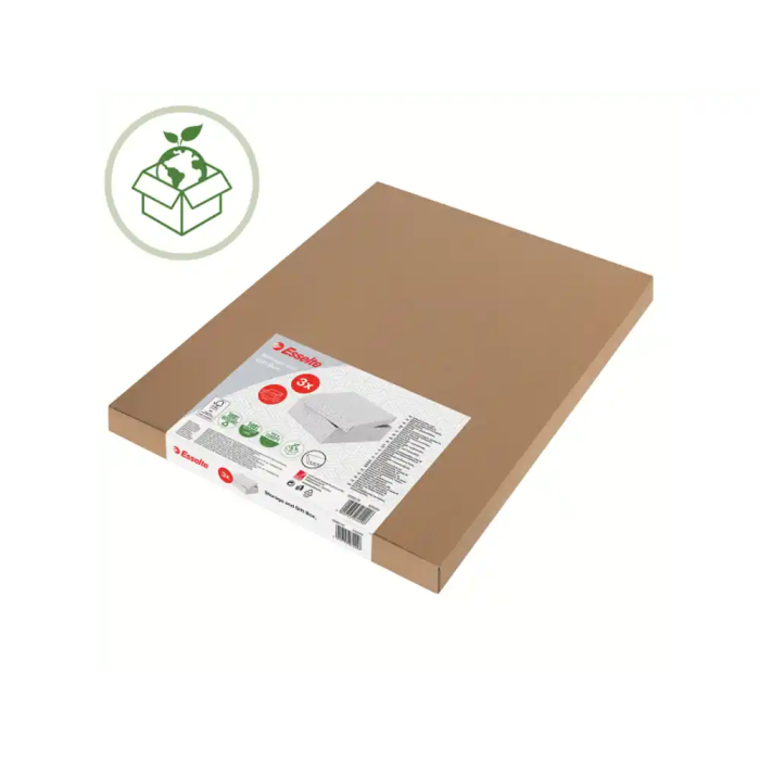 Esselte Caja de almacenaje mediana color blanco 365x265x205 mm Pack de 3 unidades 6