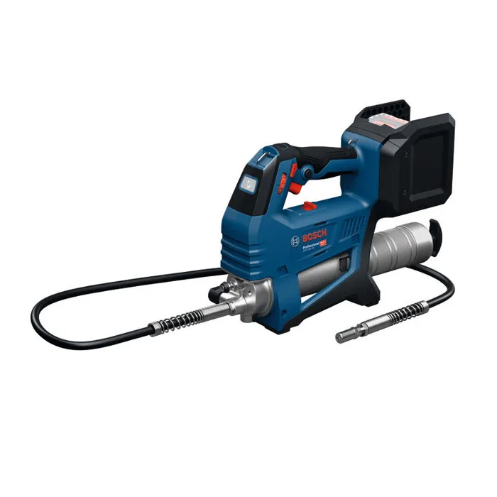 Bosch Professional GFP 18V-10 Pistola Engrasadora Inalámbrica 18V 10000 PSI 320 g/min con Acoplamiento 90° y Correa para Hombro