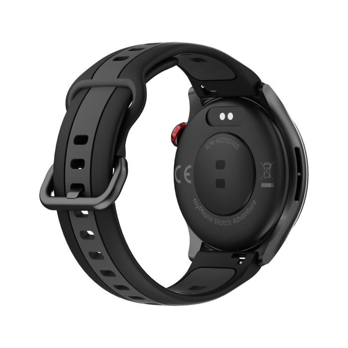 Myphone Smartwatch Adventure Black - GPS, Pantalla AMOLED 1.43", Resistencia al Agua 3ATM, Más de 50 Modos Deportivos, Monitor de Salud 3