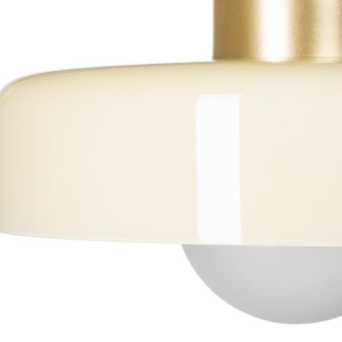 Lámpara Techo Amarillo Metal-Cristal 25 X 25 X 23 cm