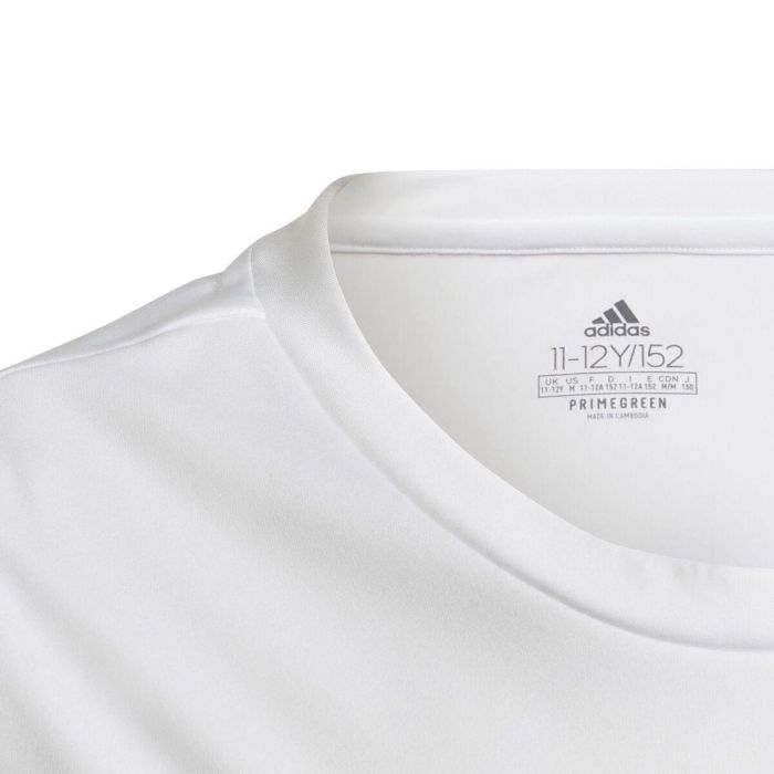 Camiseta de Manga Corta Infantil Adidas Blanco 12