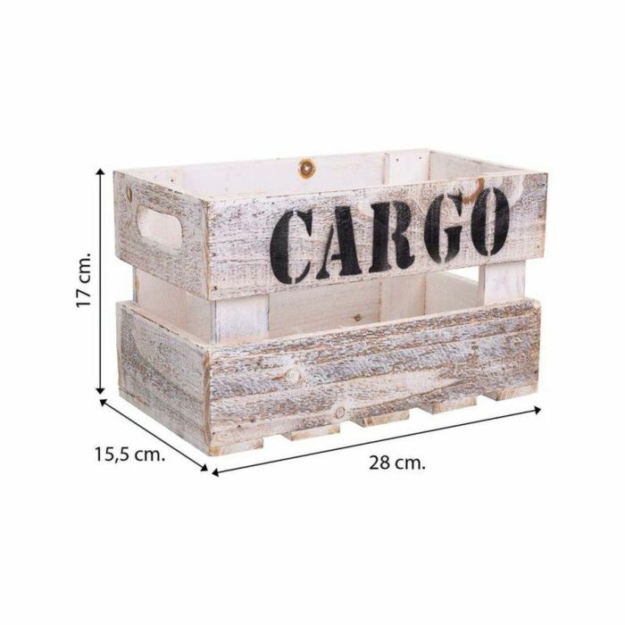 Cajas de almacenamiento Alexandra House Living CARGO Blanco Madera de abeto 24 x 19 x 38 cm 33 x 20 x 18 cm 28 x 15,5 x 17 cm 3 1