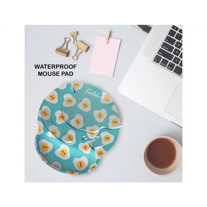 Wondee Alfombrilla de Ratón Ergonómica de Gel Antideslizante 250x230 mm con Reposamuñecas 3