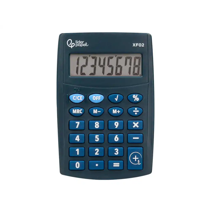 Liderpapel xf02 Calculadora de Bolsillo 8 Dígitos, Pila, Azul, 99x64x9 mm 2