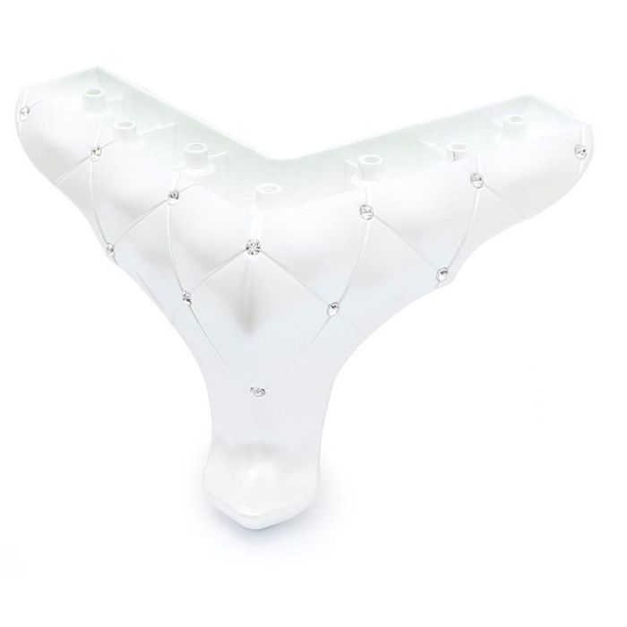 Q&Q Pata de Mueble Plástico Okaliptus Joya, Ideal para Sofás, Sillas y Otros Muebles, Altura 135 mm, Acabado Perla de Alta Calidad