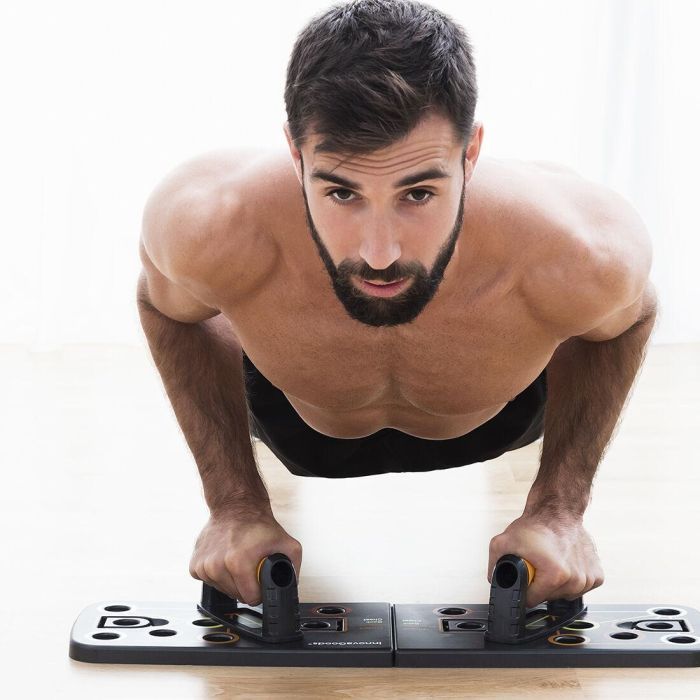 Tabla de Flexiones Push-Up con Bandas de Resistencia y Guía de Ejercicios Pulsher InnovaGoods 14