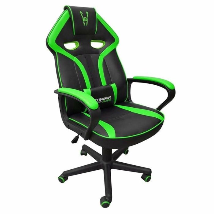Woxter GM26-056 Silla Gaming Stinger Station Alien Verde Ergonómica, Altura Ajustable, Cojín Lumbar, Piel Sintética Transpirable, 150 kg 5 Woxter GM26-056 Silla Gaming Stinger Station Alien Verde Ergonómica, Altura Ajustable, Cojín Lumbar, Piel Sintética Transpirable, 150 kg 5
