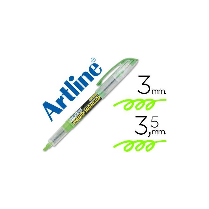 Rotulador Artline Fluorescente Ek-640 Verde Punta Biselada 12 unidades