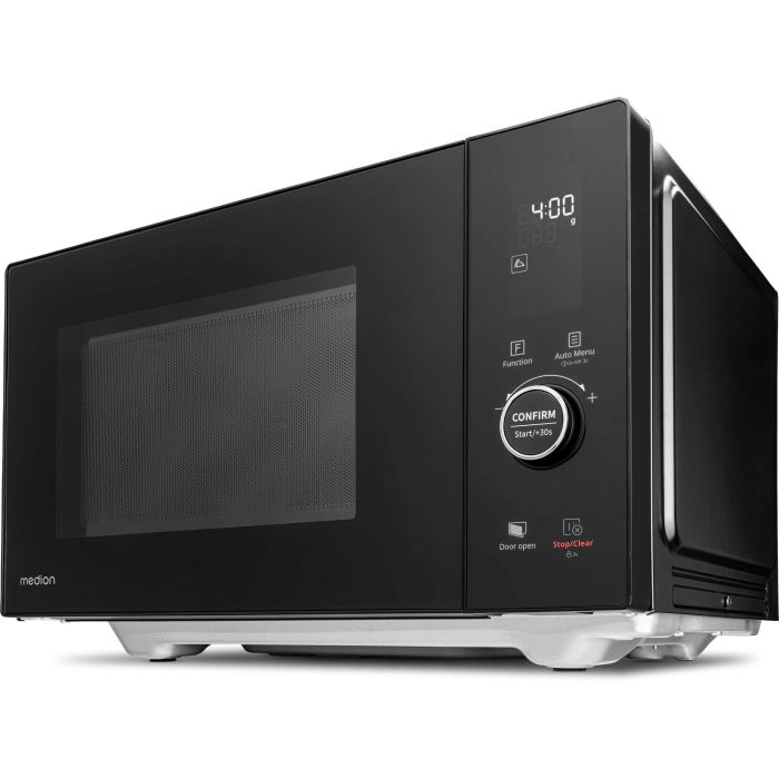 Medion MD12041 Microondas 25L Negro - Horno 4 en 1 con Función Grill y Convección
