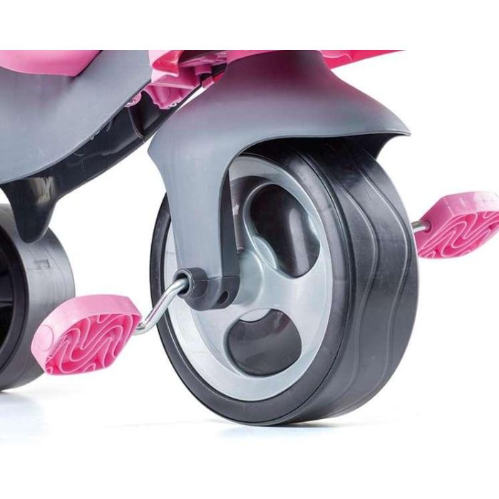 Molto Urban Trike Triciclo Rosa con Palo, Cinturón, Bolsa y Rueda de Goma 98 cm 1