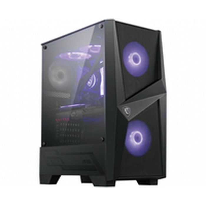MSI MAG Forge 100M Midi Tower Negro Transparente con Iluminación Púrpura y Panel de Vidrio Templado para PC Gaming 39