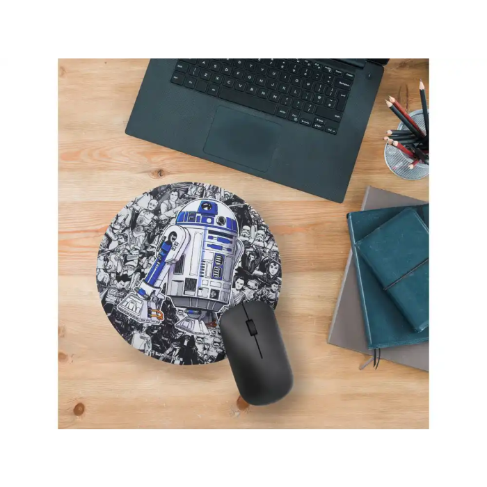 Wondee Alfombrilla de Ratón Star Wars R2D2 Redonda Antideslizante 200 mm 4