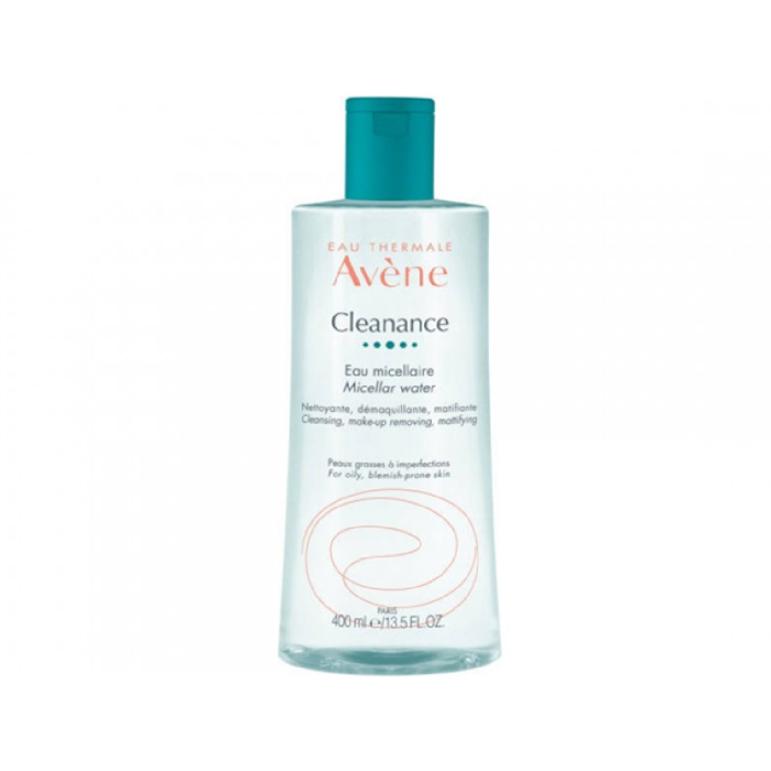 Avène Cleanance Agua Micelar Limpiadora Desmaquillante 400 ml para Piel Grasa Mixta Sensible con Acné