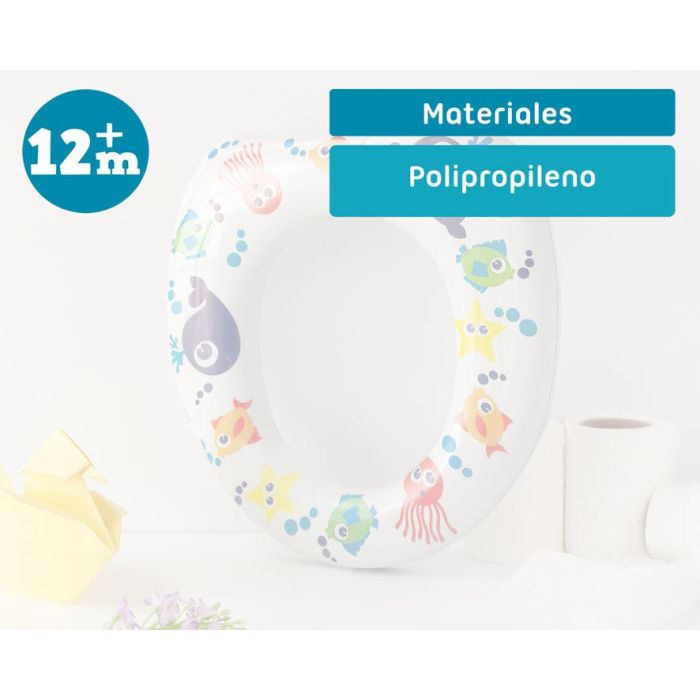 KioKids Reductor de WC Acolchado para Niños +12 Meses - Asiento Inodoro Universal Cómodo e Higiénico - Multicolor 4