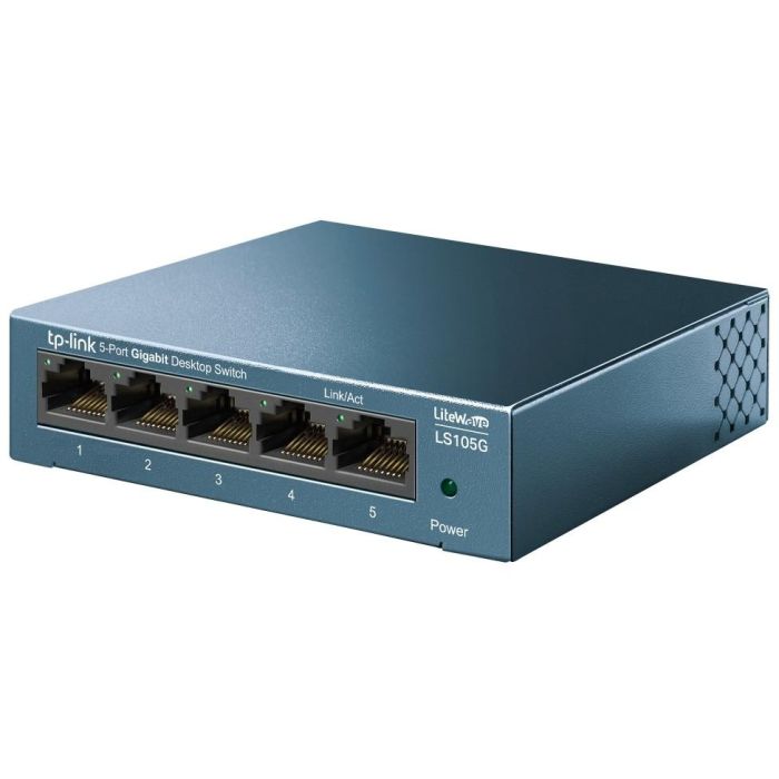 TP-Link LS105G Switch de Escritorio LiteWave 5 Puertos RJ-45 10/100/1000Mbps No Gestionable Plug & Play Carcasa Metálica 1