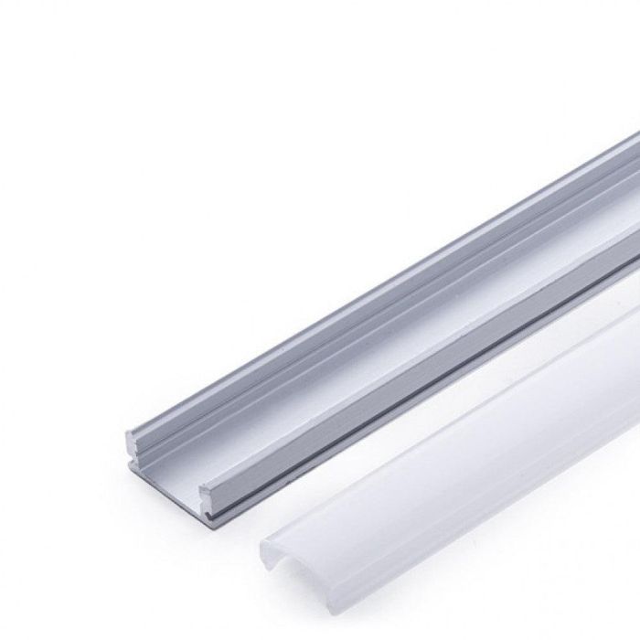 Perfíl Aluminio para Tira LED - Difusor Opal SU-A1707 x 2M Perfíl Aluminio para Tira LED - Difusor Opal SU-A1707 x 2M