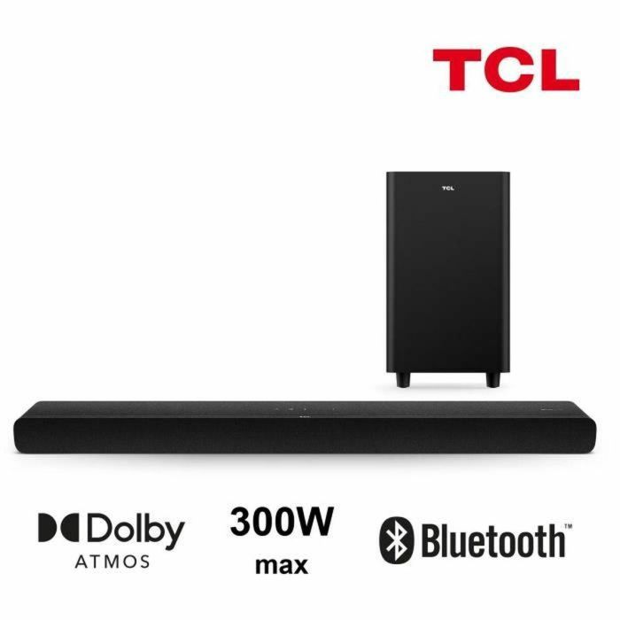 TCL TS8212 Barra de Sonido 2.1.2 Canales con Subwoofer Inalámbrico, Dolby Atmos, HDMI eARC y Bluetooth de 300W TCL TS8212 Barra de Sonido 2.1.2 Canales con Subwoofer Inalámbrico, Dolby Atmos, HDMI eARC y Bluetooth de 300W