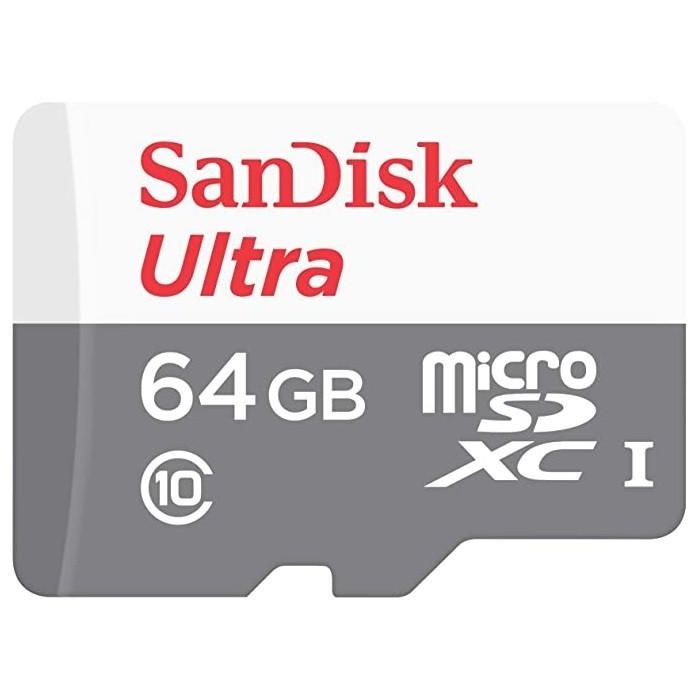 SanDisk SDSQUNR-064G-GN3MN Ultra MicroSDXC 64GB Clase 10 U1 100MB/s Gris/Blanco para Almacenamiento Móvil