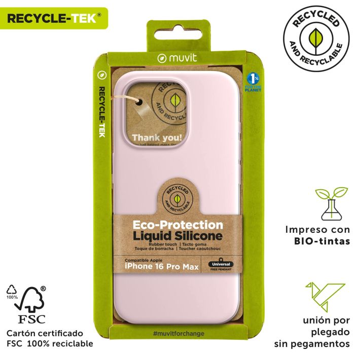 Muvit Funda Liquid Silicone para Apple, Eco con Certificado GRS, Suave y Antideslizante 3 Muvit Funda Liquid Silicone para Apple, Eco con Certificado GRS, Suave y Antideslizante 3