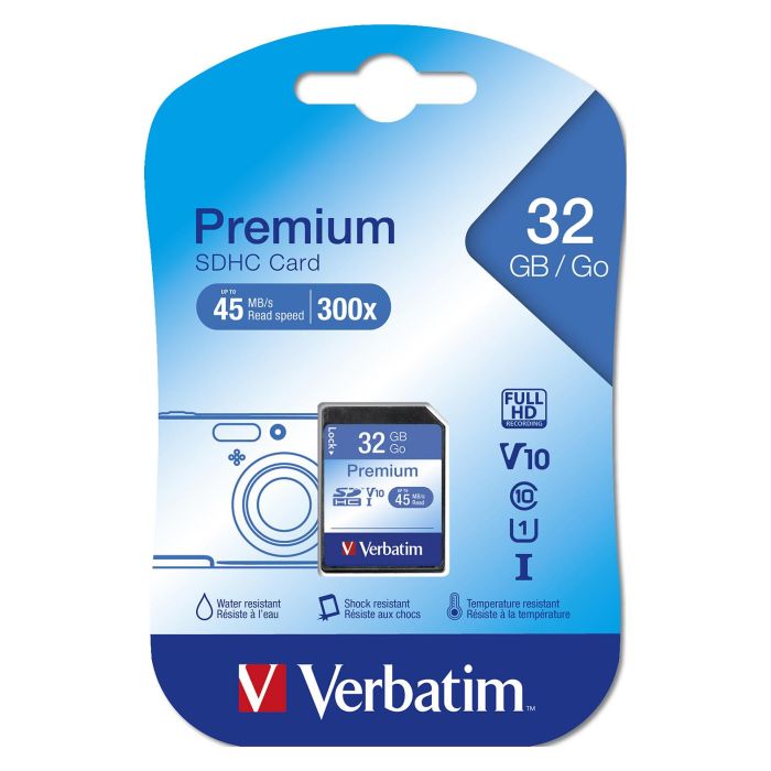 Verbatim Tarjeta SDHC Premium de 32GB Clase 10 U1 HC 90MB/s 1 Verbatim Tarjeta SDHC Premium de 32GB Clase 10 U1 HC 90MB/s 1