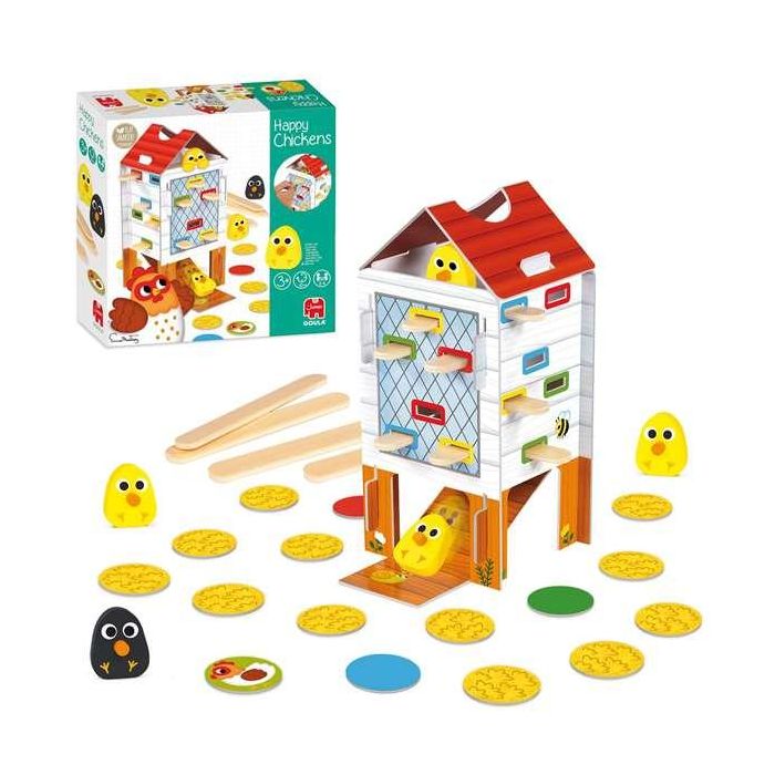 Goula Happy Chickens Juego de Habilidad de Madera para Niños de 3 a 5 Años Goula Happy Chickens Juego de Habilidad de Madera para Niños de 3 a 5 Años