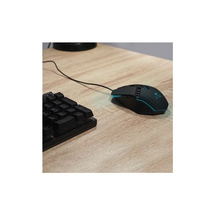 Pack Teclado Y Raton Con Cable Luces Led Gaming ELBE PTR-103-G 2