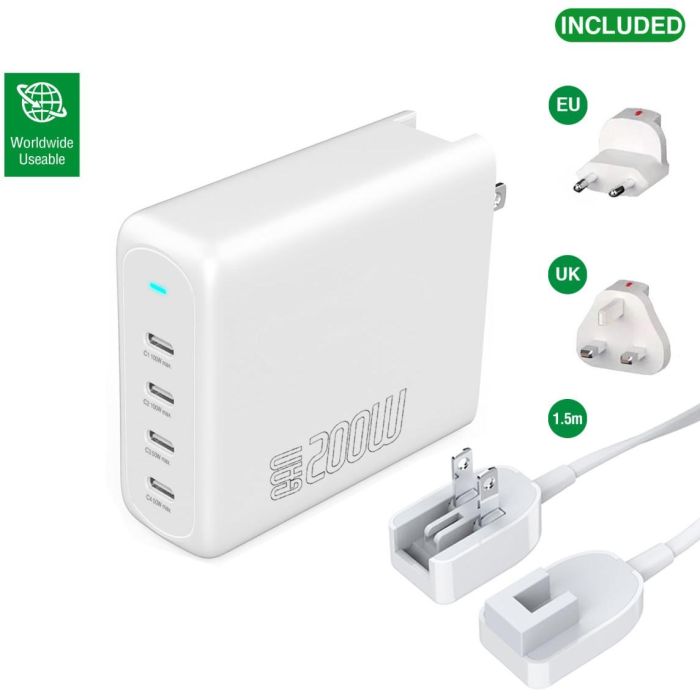 4smarts Ladegert GaN Flex Pro 200W 4 USB-C. wei 0 4smarts Ladegert GaN Flex Pro 200W 4 USB-C. wei 0