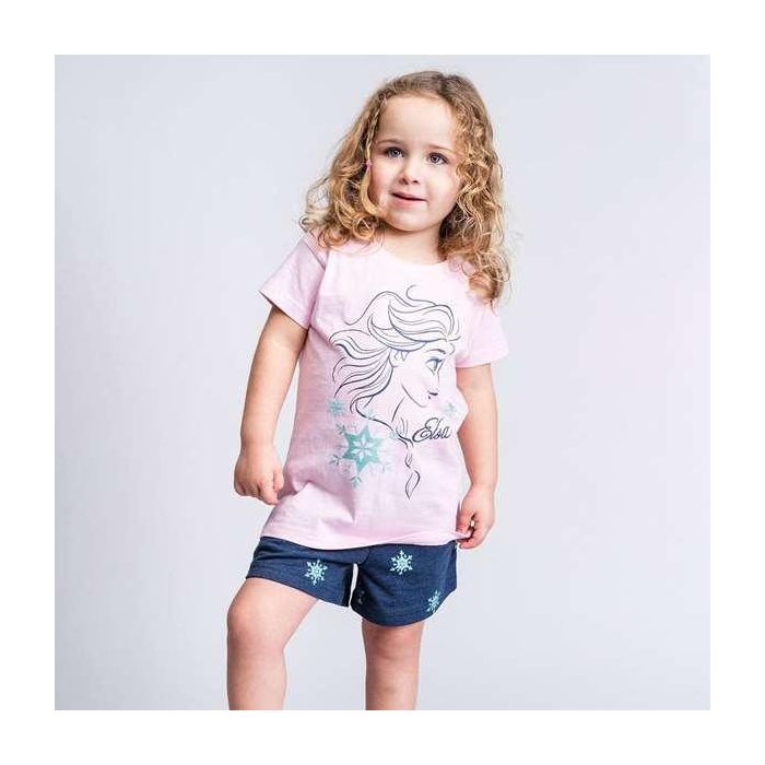 Cerdá | Conjunto de 2 Piezas Ropa Infantil French Terry para Niña | Frozen 2 | Talla 3 Años | Color Azul Oscuro