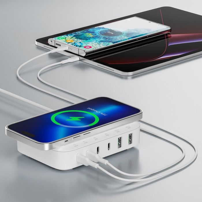 4smarts 7in1 GaN Ladestation 100W Wireless Charger. wei 2 4smarts 7in1 GaN Ladestation 100W Wireless Charger. wei 2