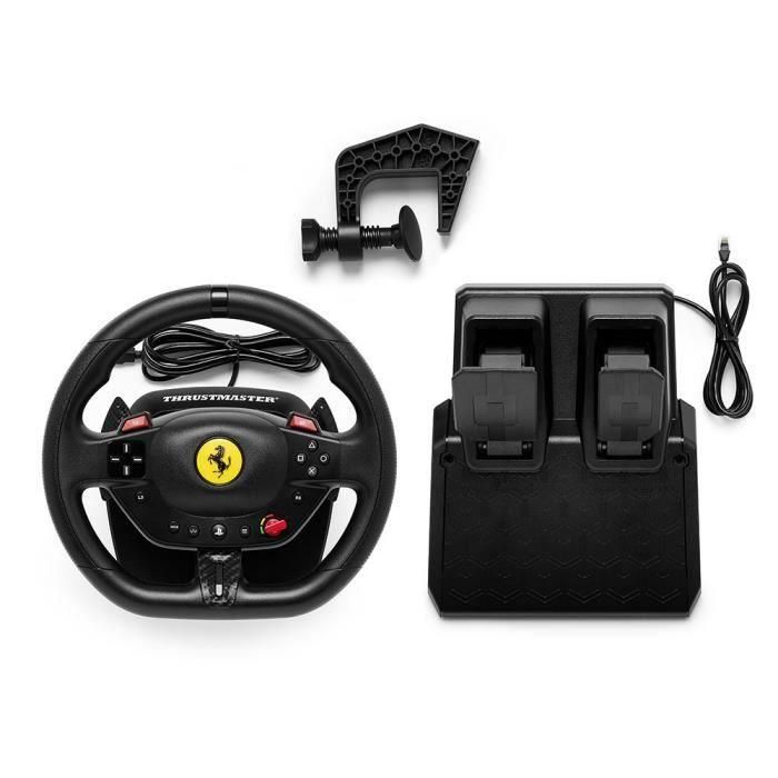 Thrustmaster 4160880 Volante Gaming T98-P Ferrari 296 GTB para PS5, PS4 y PC con Pedales - Inmersión SIM Racing 2
